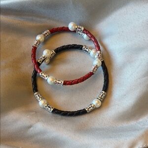Set of 2 Original Teton Mountaineering Bracelets with Freshwater Pearls